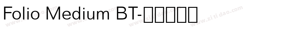 Folio Medium BT字体转换